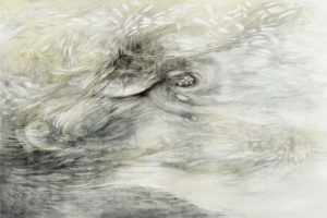 Ripples on the Littoral – watercolour, charcoal and graphite on rag paper Body Politic Exhibition Ripples on the Littoral – watercolour, charcoal and graphite on rag paper